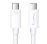 Кабель Baseus USB Type-C - USB Type-C белый 1 м