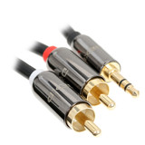 Кабель   DEXP jack 3.5 мм - 2RCA черный