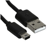 Кабель Aceline mini USB-B - USB Type-A черный 1 м