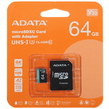 Карта памяти ADATA Premier Pro microSDXC 64 ГБ [AUSDX64GUI3V30SA2-RA1]