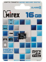 Карта памяти Mirex [microSDHC, Class 4, 16 Gb, 12 Mb/s]