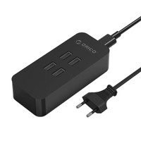 Сетевое зарядное устройство ORICO DCV-4U-(EU)-BK черный