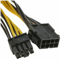 Кабель для блока питания FinePower PCI-E 6+2pin(F) - PCI-E 8pin(M)