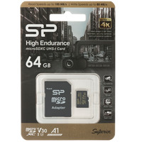 Карта памяти Silicon Power High Endurance microSDXC 64 ГБ [SP064GBSTXDV3V1HSP]
