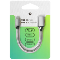 Кабель DEXP USB Type-C - USB Type-A серый 0.15 м