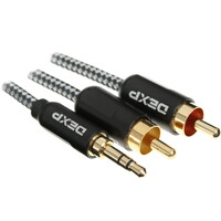 Кабель   DEXP jack 3.5 мм - 2RCA черный