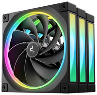 Комплект реверсных вентиляторов DEEPCOOL FL14R [R-FL14R-BKAPN3-G] черный