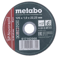 Диск отрезной Metabo SP-Novorapid 617162000