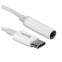 Кабель   Hoco USB Type-C - jack 3.5 мм белый