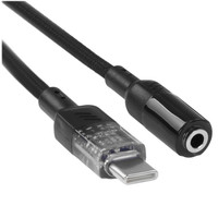 Кабель   Hoco USB Type-C - jack 3.5 мм черный