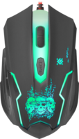 Мышь проводная Defender SKULL GM-180L черный + коврик
