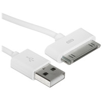 Кабель Aceline 30-pin Apple - USB Type-A белый