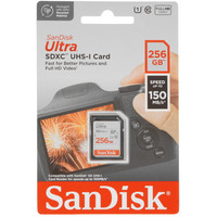 Карта памяти SanDisk Ultra SDXC 256 ГБ [SDSDUNC-256G-GN6IN]