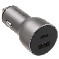 Автомобильное ЗУ Ugreen CD213 серый