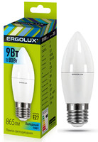 Лампа светодиодная Ergolux LED-C35-9W-E27-4K