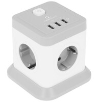 Сетевой фильтр Cablexpert TWR-4-U3-W-3 белый