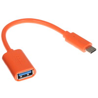 Кабель DEXP USB Type-C - USB Type-A оранжевый 0.15 м