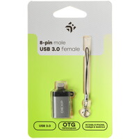 Переходник DEXP Lightning 8-pin - USB Type-A серый