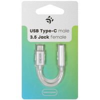 Кабель   DEXP USB Type-C - jack 3.5 мм белый