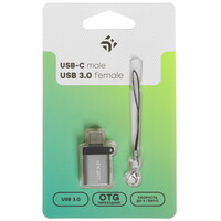 Переходник DEXP USB Type-C - USB Type-A серый