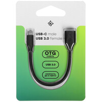 Кабель DEXP USB Type-C - USB Type-A черный 0.15 м