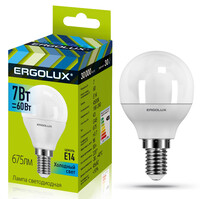 Лампа светодиодная Ergolux LED-G45-7W-E14-4K