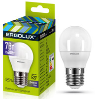 Лампа светодиодная Ergolux LED-G45-7W-E27-6K