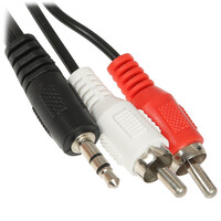 Кабель   Aceline jack 3.5 мм - 2RCA черный