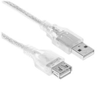 Кабель Cablexpert USB Type-A - USB Type-A прозрачный