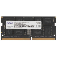 Память SODIMM DDR4 16x1 PC21300 2666MHz Netac Basic 16 ГБ [NTBSD4N26SP-16] 19-19-19-43