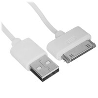 Кабель FinePower 30-pin Apple - USB Type-A белый 1 м