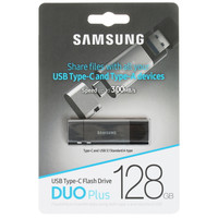 Память USB Flash Samsung DUO Plus [Type-(A+C), 3.1, 128 Gb, пластик, серый]