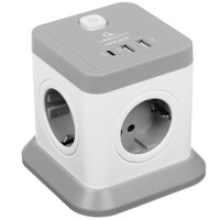 Сетевой фильтр Cablexpert TWR-4-CU2-W-2 белый