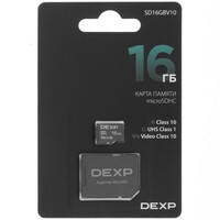 Карта памяти DEXP microSDHC 16 ГБ