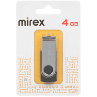 Память USB Flash 4 ГБ Mirex SWIVEL BLACK [13600-FMURUS04]