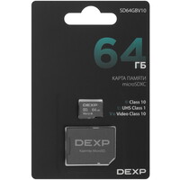 Карта памяти DEXP microSDXC 64 ГБ
