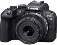 Беззеркальный фотоаппарат Canon EOS R10 Kit 18-45 mm IS STM черный