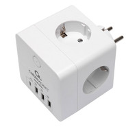 Разветвитель Cablexpert CUBE-4-CU3-W белый