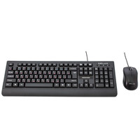 Клавиатура+мышь  проводная  Delux DLD-6075OUB черный