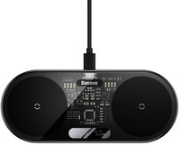 Беспроводное зарядное устройство Baseus Digital LED Display 2-in-1 прозрачный