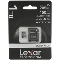Карта памяти Lexar Professional Silver Plus microSDXC 1000 ГБ [LMSSIPL001T-BNANG]