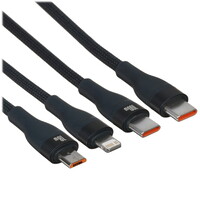Кабель Baseus Lightning 8-pin, micro USB-B, USB Type-C - USB Type-C синий 1.5 м