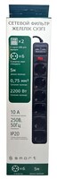 Сетевой фильтр SMART SM-06BU-5M черный