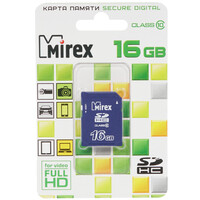 Карта памяти Mirex SDHC 16 ГБ [13611-SD10CD16]