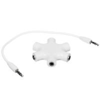 Кабель   Aceline jack 3.5 мм - jack 3.5 мм х2 шт. белый