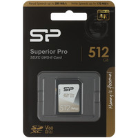 Карта памяти Silicon Power Superior Pro SDXC 512 ГБ [SP512GBSDXJV6V10]
