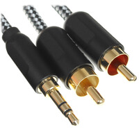Кабель   DEXP jack 3.5 мм - 2RCA черный