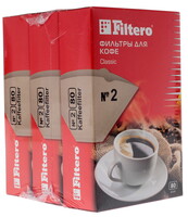 Одноразовые фильтры Filtero Classic №2 коричневый