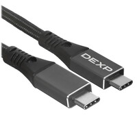 Кабель DEXP USB Type-C - USB Type-C черный 1.5 м