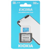 Карта памяти KIOXIA EXCERIA microSDHC 32 ГБ [LMEX1L032GG2]